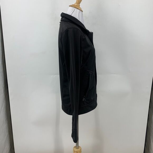 Oakley Jacket Womens S Small Black Regular Fit Snap Buttons Zip Up Purple Stitch - Picture 4 of 15